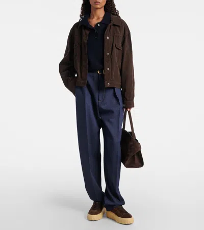 H-STRIPES绒面革厚底运动鞋