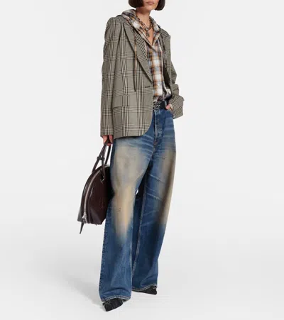 Acne Studios 2023 Rocka Low Waist Wide Jeans In Blue