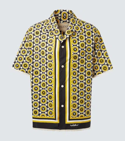 Valentino Bowling Shirt With Bulles Royales Print In Multi