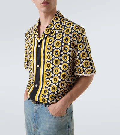 Valentino Bowling Shirt With Bulles Royales Print In Multi