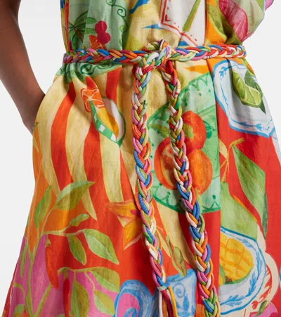 Farm Rio Multicolor Summer Picnic Midi Dress