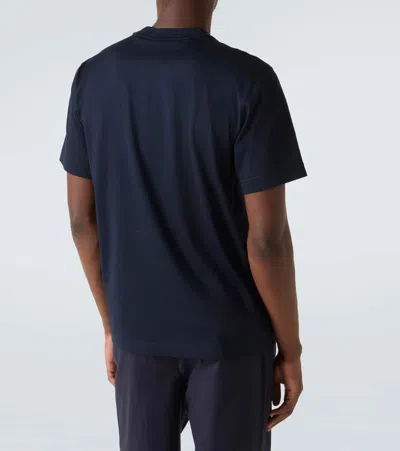 Burberry Knight Stamp Cotton T-shirt In Black