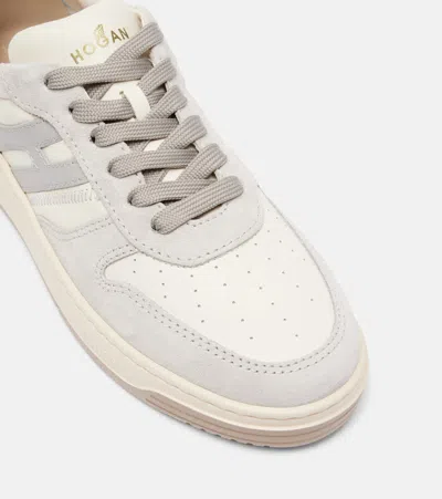 Hogan Sneakers With Perforated Toe Box And Contrasting Accents In Gray