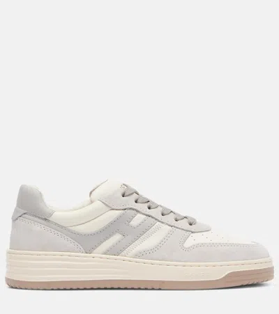 Hogan Sneakers With Perforated Toe Box And Contrasting Accents In Gray