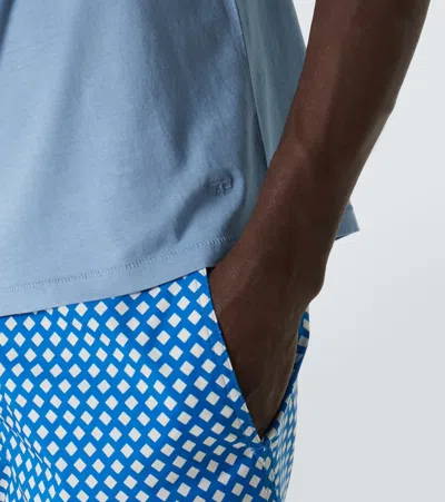 Tom Ford Classic Crewneck Short-sleeved T-shirt In Blue