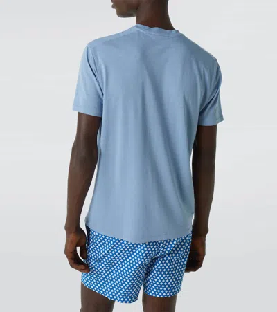 Tom Ford Classic Crewneck Short-sleeved T-shirt In Blue