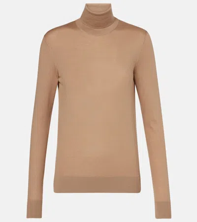 Ralph Lauren Turtleneck Cashmere Sweater In Brown