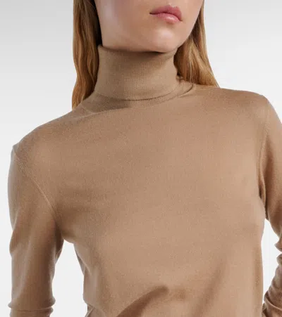 Ralph Lauren Turtleneck Cashmere Sweater In Brown