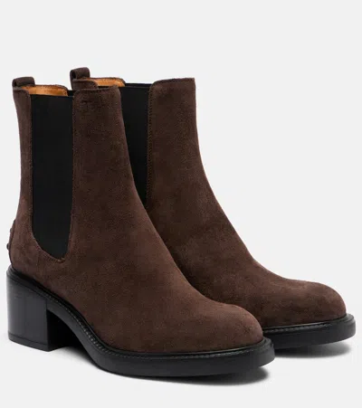 Tod's Gomma T60 73l Tronchetto Elast. Boots Brown In Brown