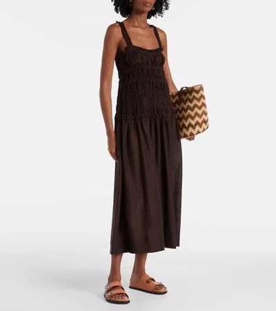 Tory Burch T-lock Leather Sport Slide Sandals In Orange