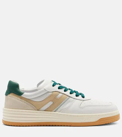 Hogan Sneakers With Perforated Toe Box And Contrasting Accents In White