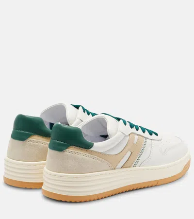 Hogan Sneakers With Perforated Toe Box And Contrasting Accents In White