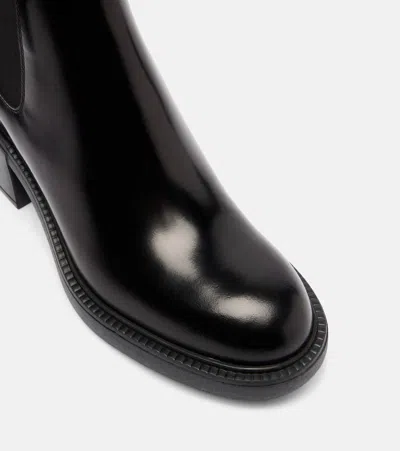 Tod's Leather Chelsea Boots In Brown