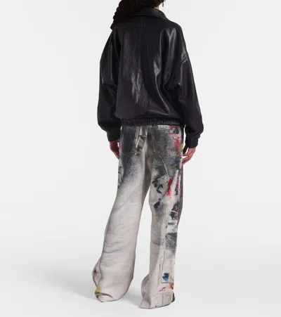 Acne Studios Zip-up Leather Jacket In Brown