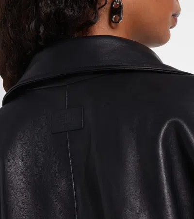 Acne Studios Zip-up Leather Jacket In Brown