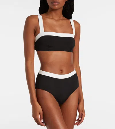 Staud Liv Pull-over Bikini Top In Black