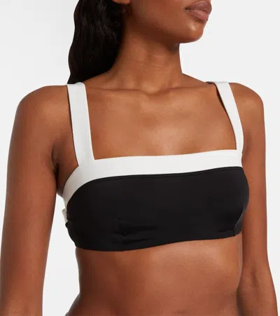Staud Liv Pull-over Bikini Top In Black