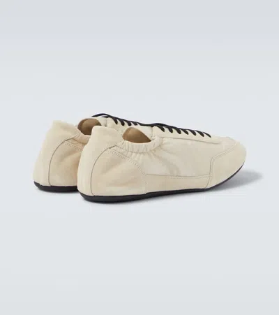 Prada Collapse Lace-up Sneakers In Neutral