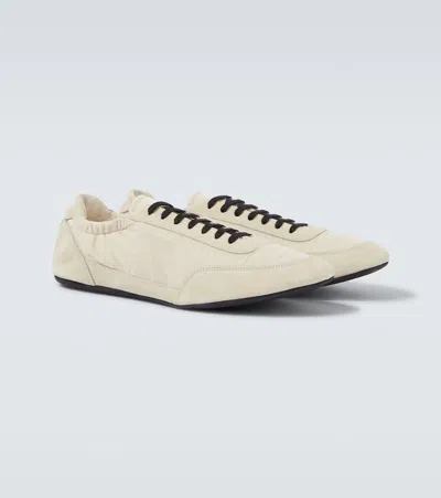 Prada Collapse Lace-up Sneakers In Neutral