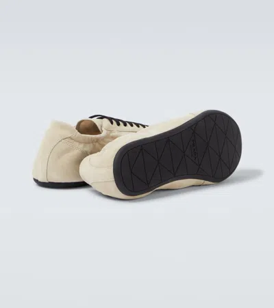 Prada Collapse Lace-up Sneakers In Neutral
