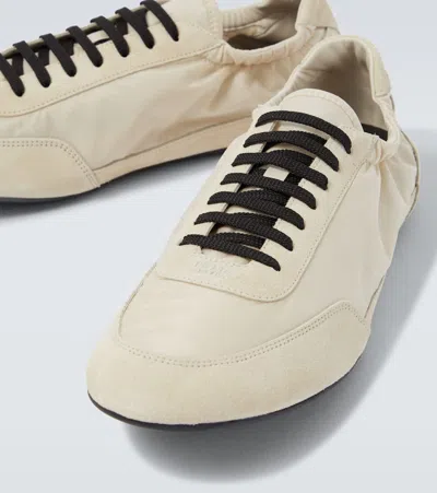 Prada Collapse Lace-up Sneakers In Neutral