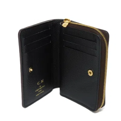 Pre-owned Louis Vuitton Black Brown Marron Monogram Reverse Noir Monogram Reverse Leather Wallet (bi-fold) (pr