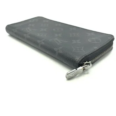 Pre-owned Louis Vuitton Black Monogram Eclipse Long Wallet (bi-fold) ()