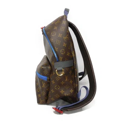 Pre-owned Louis Vuitton Blue Brown Monogram Taiga Leather Monogram Backpack ()