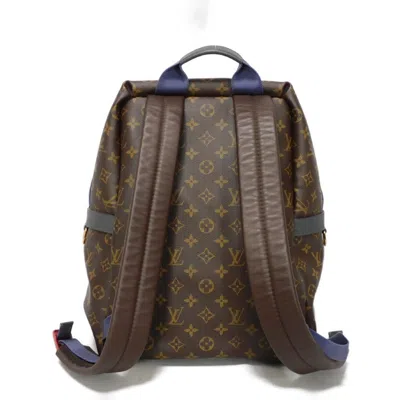 Pre-owned Louis Vuitton Blue Brown Monogram Taiga Leather Monogram Backpack ()