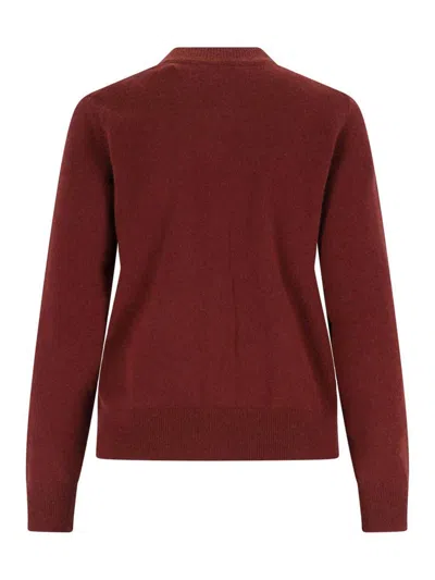 Burberry 'ekd' Cashmere Cardigan In Red