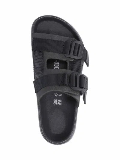 Birkenstock Heeled Sandals With Flat Sole And Open Toe In Black