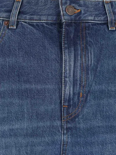 Chloé Chloe' Wide Leg Denim Jeans In Black