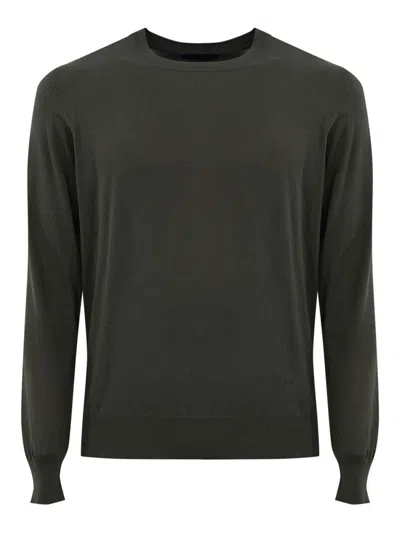 Fay Pullover Sweater In Cotton In Gray