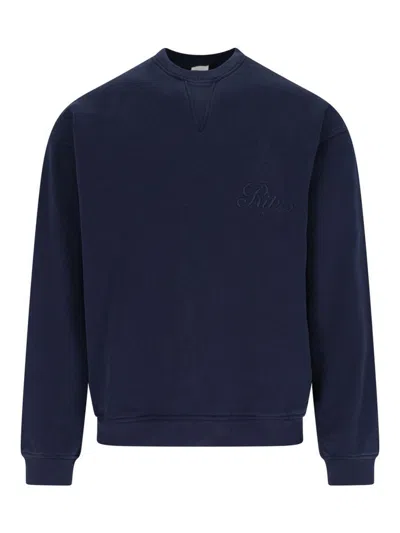 Frame Ritz Crew Neck Sweatshirt In Blue