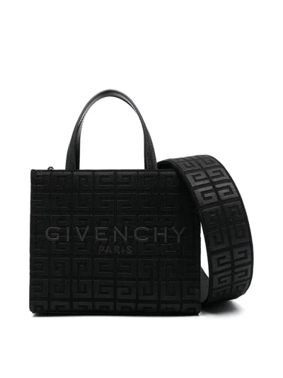 Givenchy Structured Black Mini G-tote Bag With Embroidered Monogram