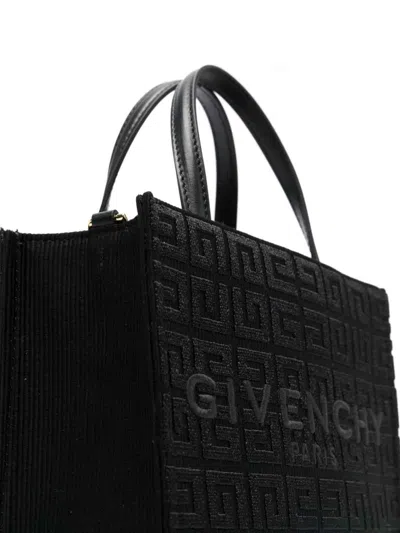 Givenchy Structured Black Mini G-tote Bag With Embroidered Monogram