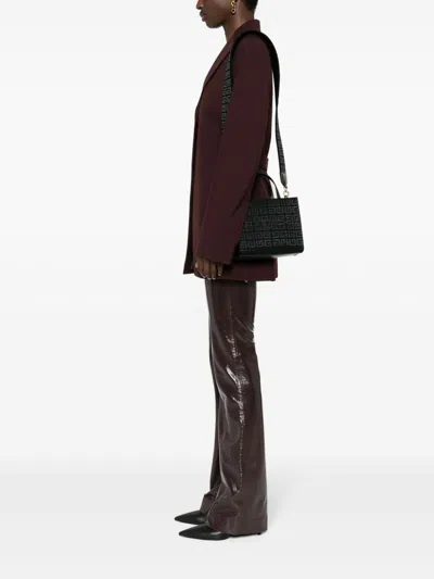 Givenchy Structured Black Mini G-tote Bag With Embroidered Monogram