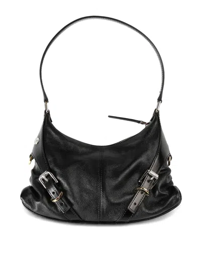 Givenchy Strap Buckle D-ring Shoulder Bag In Black