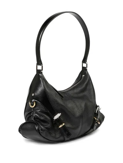 Givenchy Strap Buckle D-ring Shoulder Bag In Black
