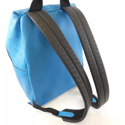 Pre-owned Louis Vuitton Blue Taigarama Leather Backpack ()