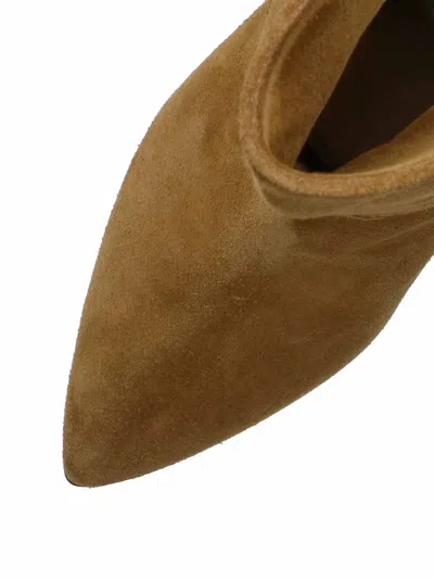 Isabel Marant Heel Cone Knee Pointed Suede In Brown