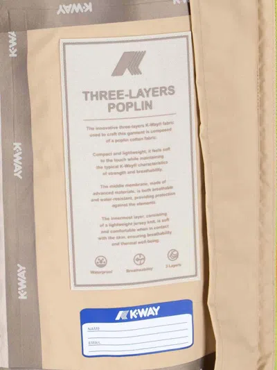 K-way Three-layer Poplin Coat In Brown