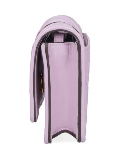 Tory Burch Quilted Chain Strap Purses & Cardholders In Purple