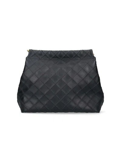 Tory Burch Fleming Large Hobo Bag In Black