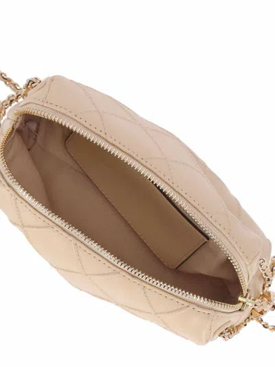 Tory Burch Borsa Crossbody Fleming Small In Pelle Trapuntata Colore Vaniglia In White