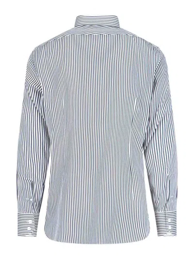 Tom Ford Striped Pattern Button-down Collar Long Sleeves Shirt In Multi