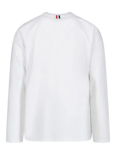 Thom Browne T-shirt With Logo In White