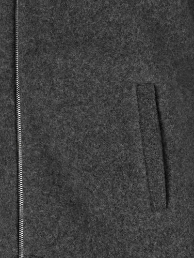 Thom Browne Wool Bomber Jacket With Minimalist Design And Tricolor Detail