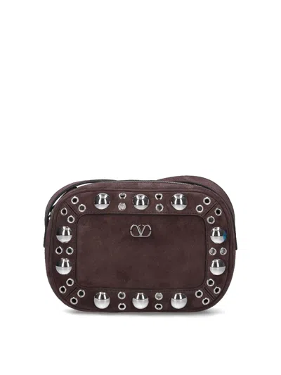 Valentino Garavani Nellcote Shoulder Bag In Brown