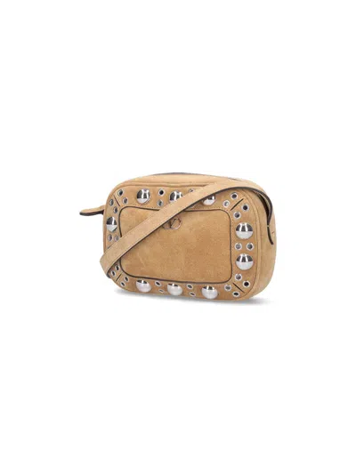 Valentino Nellcote Suede Crossbody In Neutral